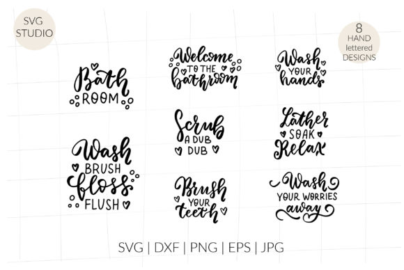 Bathroom Svg, Funny Bathroom Svg Bundle for Graphics and Crafts