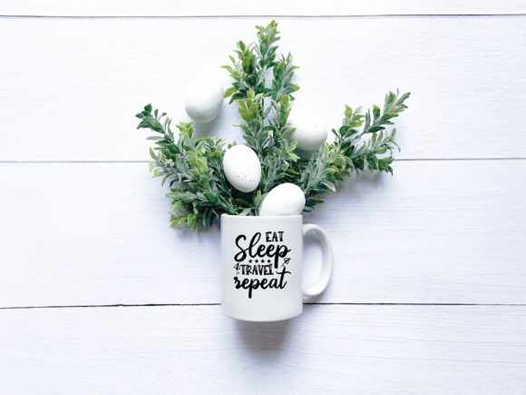 Eat Sleep Travel Repeat Graphics for Crafts