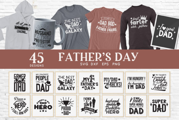 Father s Day Funny Dad Svg Bundle for Graphics and Crafts