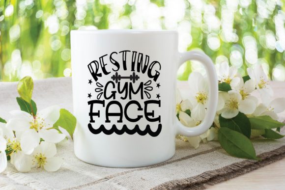 Resting Gym Face: A Graphic Design Asset for Crafts and Graphics