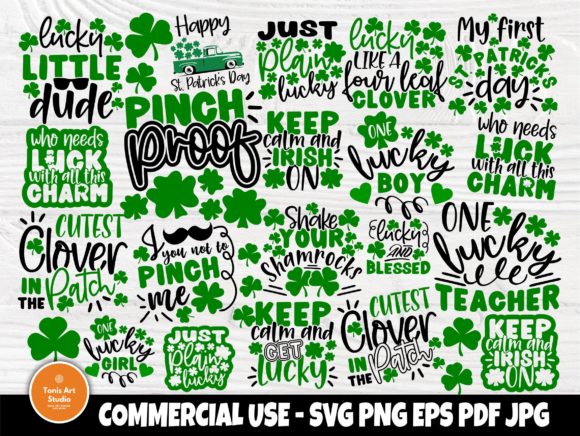 St Patricks Day Bundle: Graphics for Crafts & Content