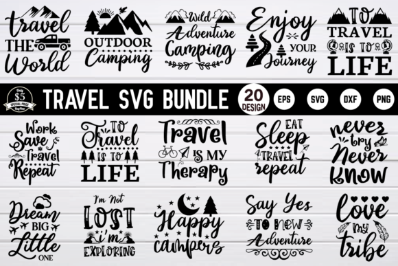 Travel Bundle: Modern Graphics for Crafts and Content